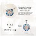 wholesale 925 Sterling Silver Mom With Two Sons Pendant Necklace Blue Crystal Rose Gold Accents-0-4