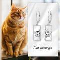 wholesale 925 Sterling Silver Cat Dangle Earrings for Women - Cat s for Cat Lovers-0-5