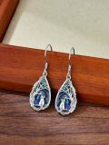 wholesale 925 Sterling Silver Abalone Shell Tree Of Life Drop Earrings - Celtic Design Butterfly & Dragonfly Charm  For Her-0-3