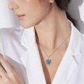 wholesale 925 Sterling Silver Heart-Shaped Blue Crystal Tree of Life Cremation Jewelry Urn Necklace with Funnel and Fill Tool for Women & Men-0-4