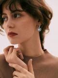 wholesale 925 Sterling Silver Green Enamel Four-Leaf Clover Drop Earrings Irish Celtic Knot  for Women Girls-0-4