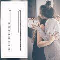wholesale S925 Sterling Silver Black Threader Tassel Drop Earrings, 130mm Lightweight Gift for Her-0-5