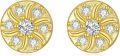 wholesale Gold Plated 925 Sterling Silver Cubic Zirconia Flower Stud Earring Set for Women -0-0