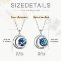 wholesale TOUPOP Sterling Silver Zodiac Fidget Necklace For Women Anxiety Pendant With Abalone Shell Horoscope 12 Constellation Jewelry For Women Zodiac Sign Astrology Gifts -0-3