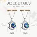 TOUPOP Sterling Silver Abalone Zodiac Fidget Necklace Constellation Jewelry-0-3