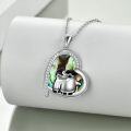 wholesale 925 Sterling Silver Penguin Pendant Necklace with Abalone Shell and Cubic Zirconia Gifts for Women-0-1