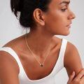 wholesale 14k Gold Cat Pendant Necklace Wholesale With Opal And Lab Diamond Ears-0-2
