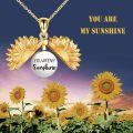 wholesale 925 Sterling Silver Sunflower Cremation Jewelry Urn Pendant with Chain and Funnel Set-0-5