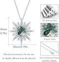 wholesale 925 Sterling Silver Green Jade Snowflake Pendant Necklace for Women - I Love You to the Moon and Back-0-5