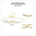 wholesale 14k Gold Infinity Bracelet Wholesale With Lab Diamond Accents And Heart Detail-0-3