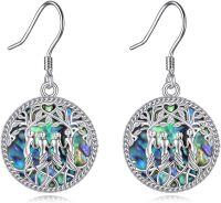 wholesale Sterling Silver Crystal Sister Earrings Birthday Gift for Sisters-Silver-4 Sisters Earrings