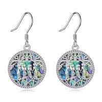 wholesale 925 Sterling Silver Larimar Tree of Life Dangle Earrings Birthstone s for Women Girls-Silver-4 Sisters Earrings
