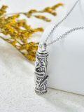 wholesale TOUPOP Snake Urn Necklaces For Ashes, Cylinder Bar Urn Necklace 925 Sterling Silver Celtic Snake Keepsake Necklace For Ashes Memorial Cremation Jewelry For Ashes Gifts For Women Men -0-4