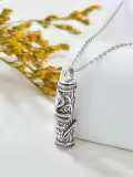 TOUPOP Sterling Silver Snake Urn Necklace For Ashes Memorial Jewelry-0-4
