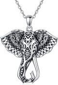 wholesale 925 Sterling Silver Elephant Pendant Necklace Elegant Fine Jewellery Gifts for Women Girls Birthday Anniversary Present Holiday Seasonal Sale-0-0