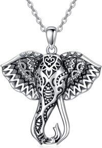 wholesale 925 Sterling Silver Elephant Pendant Necklace Elegant Fine Jewellery Gifts for Women Girls Birthday Anniversary Present Holiday Seasonal Sale-elephant 2