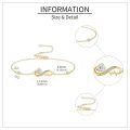 wholesale 14k Gold Heart Infinity Bracelet With Diamonds-0-3