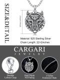 wholesale 925 Sterling Silver Wolf Head Pendant with Rune Design and Celtic Knots on 24 Chain Gift for Men Women Norse Viking Style Jewelry Necklaces -0-1