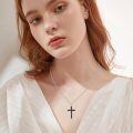 wholesale 925 Sterling Silver Cross with Turquoise and Malachite Inlay Christian Pendant Necklace-0-5