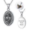 wholesale 925 Sterling Silver Oxidized Floral Oval Locket Bracelet With Filling Tool Set-0-3