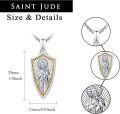 wholesale 925 Sterling Silver Metal Shield Shape Jesus Christ Pendant Necklace for Men Religious s-0-1