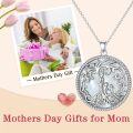 wholesale  925 Sterling Silver with Mother of Pearl Tree of Life Necklace for Women Mom Grandma Wife Daughter Gift-0-3