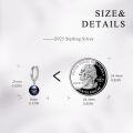 wholesale 925 Sterling Silver Black Pearl Drop Hoop Earrings for Women-0-14