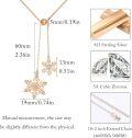 wholesale Rose Gold 925 Sterling Silver CZ Snowflake Earrings & Necklace Set - Winter s for Her-0-4