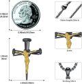 wholesale 925 Sterling Silver Plated Black  Gold Jesus Christ on the Cross Necklace for Men Women Religious s-0-5