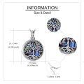 wholesale 925 Sterling Silver Tree Of Life Necklace Wholesale With Abalone Shell Pendant-0-9