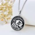 wholesale 925 Sterling Silver Aztec Lion Head Pendant Necklaces for Men s-0-1