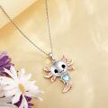 wholesale 925 Sterling Silver Crab Pendant with Heart-Shaped Stone Necklace s for Women-0-1