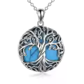 wholesale 925 Sterling Silver Abalone Shell Tree of Life Pendant Necklaces Wholesale - Irish s for Women-0-12