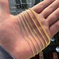wholesale Sterling Silver Genuine Gold Plated Cable Chain Necklace for Men Women-0-21