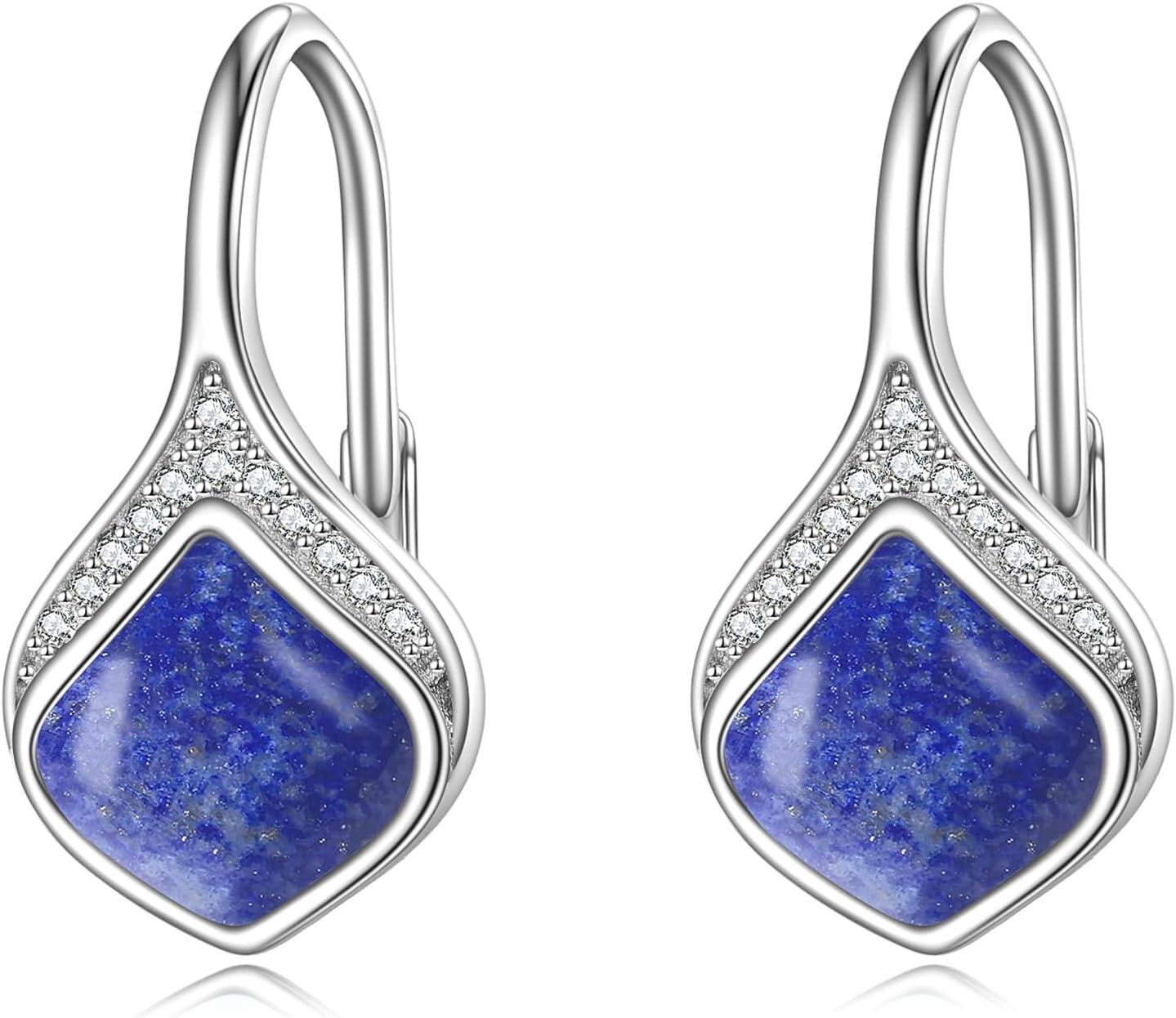 Sterling Silver Celtic Teardrop Filigree Earrings Jewelry Gifts for Women-Lapis Lazuli Drop Earrings