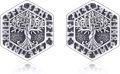 wholesale 925 Sterling Silver Black Onyx Tree of Life Stud Earrings Norse Jewelry-0-0