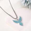 wholesale 925 Sterling Silver Turquoise Phoenix Bird Pendant Necklace  for Women and Men-0-2