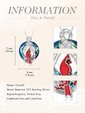 TOUPOP Sterling Silver Crystal Cardinal Necklace Pendant-0-3