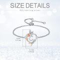 wholesale TOUPOP Rose Heart Bracelet For Women Sterling Silver Butterfly Initial C Letter Link Bracelet Anniversary Birthday Christmas Jewelry Gifts For Her Wife Girlfriend, Large -0-5