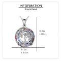 wholesale 925 Sterling Silver Tree Of Life Pendant With Blue Crystal Backdrop-0-9