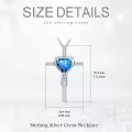 TOUPOP Sterling Silver Topaz Cross Pendant Necklace December Birthstone Christian Jewelry-0-5