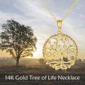 wholesale Gold 14K Tree of Life Pendant Necklace for Women - Fine -0-5