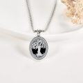 wholesale Sterling Silver Greek Key Tree of Life Pendant Necklace for Women Men-0-9