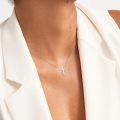 wholesale 925 Sterling Silver Mini Cross Necklace with 24 Chain for Women-0-4