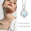 wholesale 925 Sterling Silver Orange Topaz Drop Pendant With Zirconia-0-5