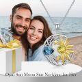 wholesale Sterling Silver Celtic Moon Sun Star Necklace for Women Girls-0-31