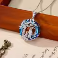 TOUPOP 925 Sterling Silver Tree Of Life Pendant Dog Memorial Jewelry-0-3