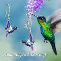wholesale 925 Sterling Silver Hummingbird Dangle Earrings for Women Gifts-0-4