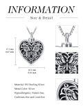wholesale 925 Sterling Silver Heart Shaped Tree of Life Cremation Pendant Urn Necklace w/Funnel Kit - Always in My Heart Memorial Keepsake Jewelry-0-4