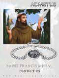 wholesale 925 Sterling Silver Saint Francis of Assisi Medal Charm Bracelet with Extender Chain for Men Women Boys Girls (9-13)-0-5